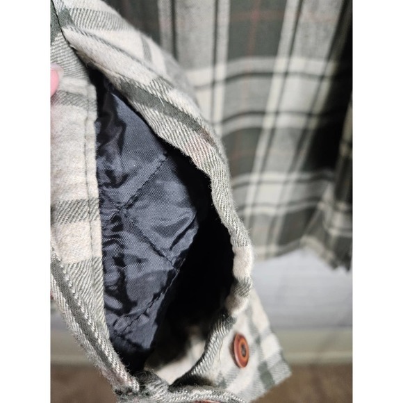 Red Head Men's Fleece Lined Plaid Jacket Green Size XL 100% Cotton Warm - Picture 8 of 8